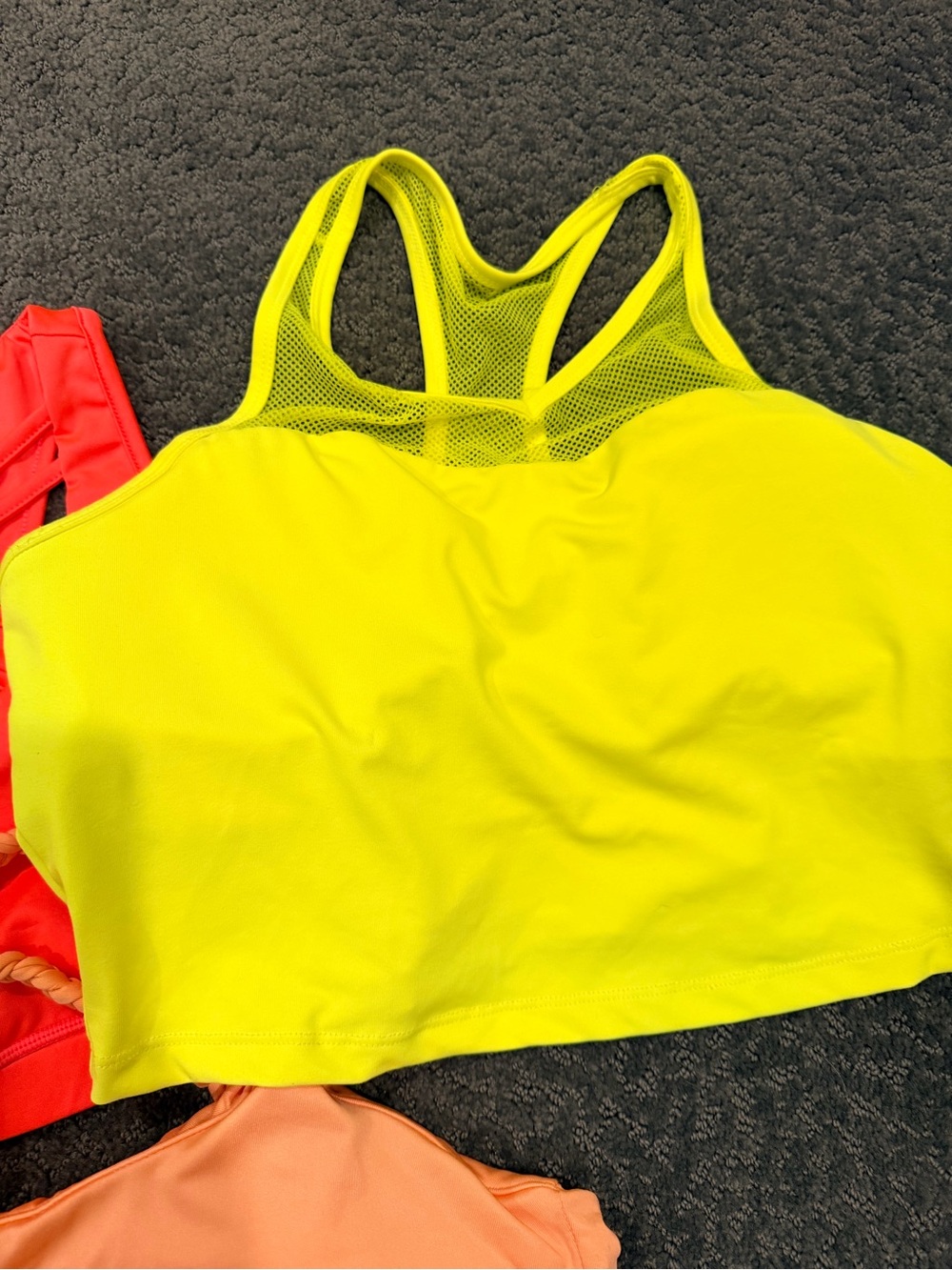 KIAVA Neon Yellow Racerback Bralette - size L